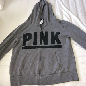 Grey zip up hoodie